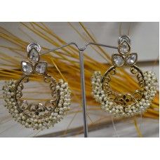 High Ended Designer Earrings in Antique Gold base